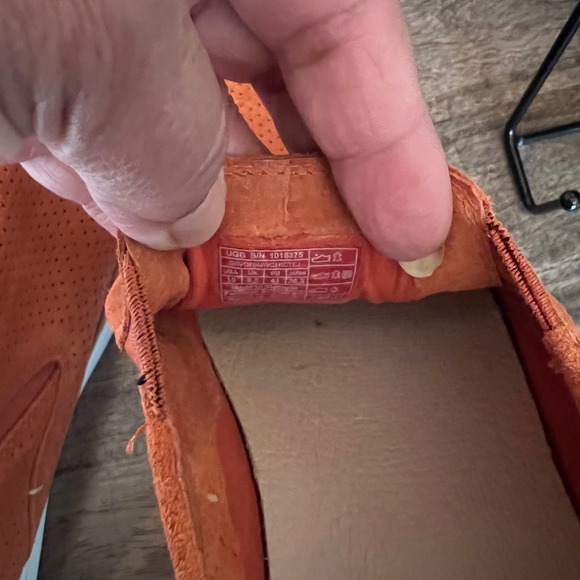 UGG Womens Adley Slip On Shoes Suede Perforated Fire Opal Casual Comfort Size 10 - Picture 5 of 9